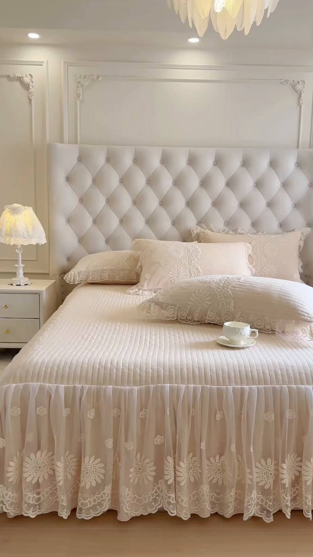 91家纺网 家纺一手货源 找家纺 （总）恋尚 2026新款色织麻夹棉床裙四件套 控价四件套270，甜梦花嫁系列