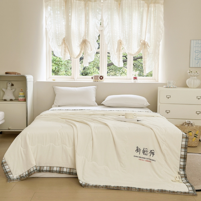 91家纺网 家纺一手货源 找家纺 （总）蓝雀翎 2026新款水洗棉100%棉花夏被夏凉被空调被包检测