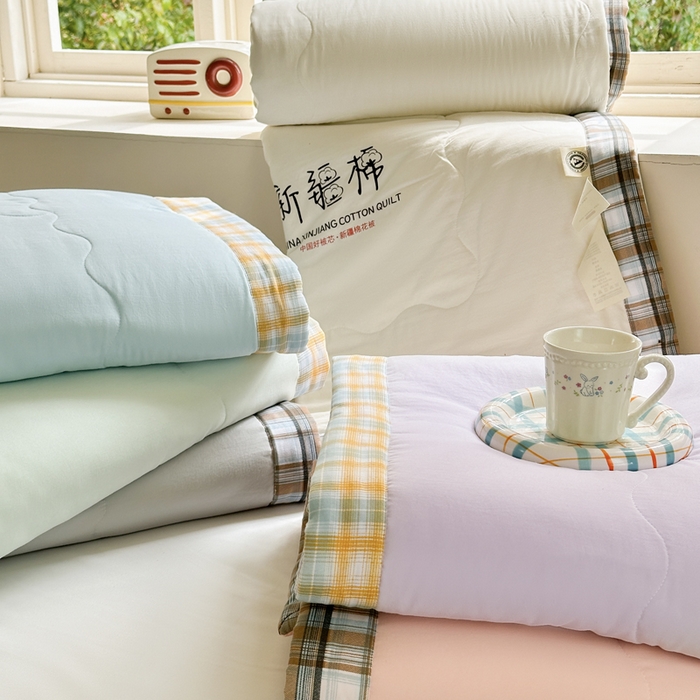 91家纺网 家纺一手货源 找家纺 蓝雀翎 2026新款水洗棉100%棉花夏被夏凉被空调被包检测 组合图仅供展示不可下单