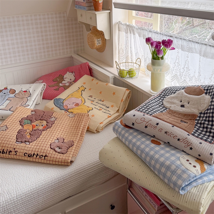 91家纺网 家纺一手货源 找家纺 （总）暖生活 2026新款工艺款全棉水洗棉床盖单品床盖床盖单件