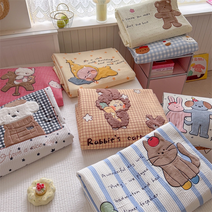 91家纺网 家纺一手货源 找家纺 暖生活 2026新款工艺款全棉水洗棉床盖单品床盖床盖单件 组合图仅做展示不可下单