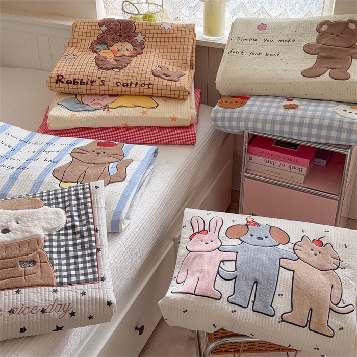 91家纺网 家纺一手货源 找家纺 暖生活 2026新款工艺款全棉水洗棉床盖单品床盖床盖单件 组合图仅做展示不可下单