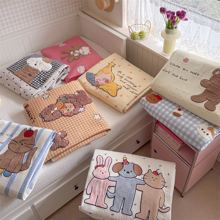 91家纺网 家纺一手货源 找家纺 暖生活 2026新款工艺款全棉水洗棉床盖单品床盖床盖单件 组合图仅做展示不可下单