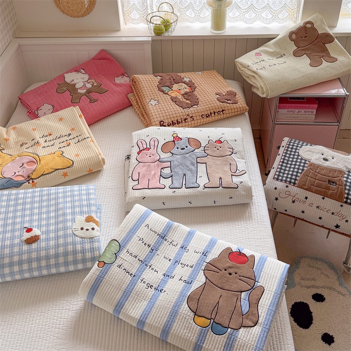 91家纺网 家纺一手货源 找家纺 暖生活 2026新款工艺款全棉水洗棉床盖单品床盖床盖单件 组合图仅做展示不可下单