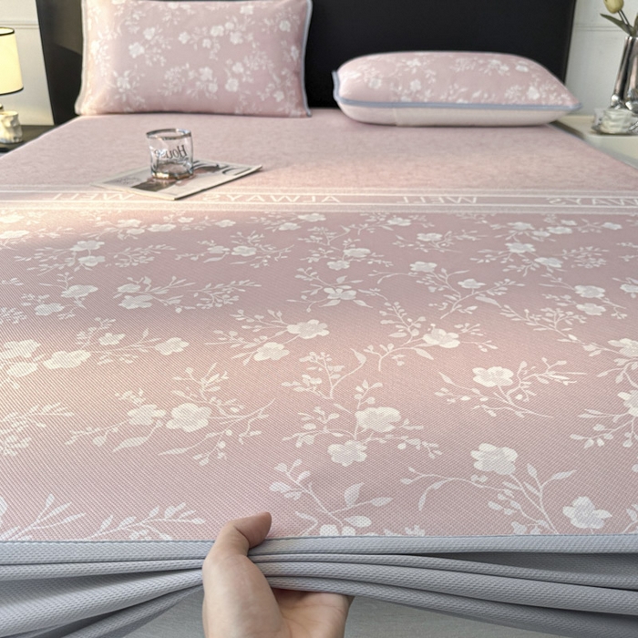 91家纺网 家纺一手货源 找家纺 （总）可恩欣 2026新款冰丝提花软床笠单品床笠床笠单件