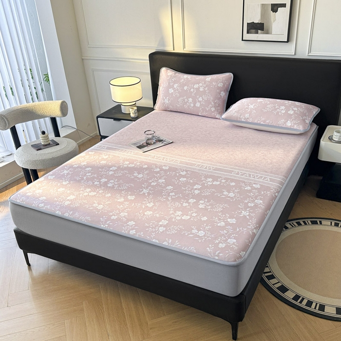 91家纺网 家纺一手货源 找家纺 （总）可恩欣 2026新款冰丝提花软床笠单品床笠床笠单件