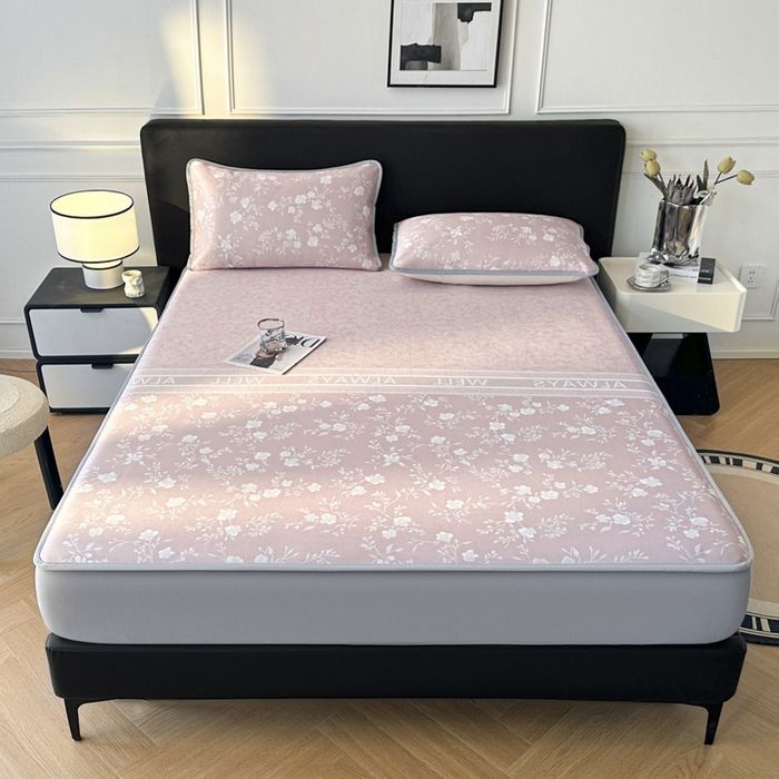 91家纺网 家纺一手货源 找家纺 （总）可恩欣 2026新款冰丝提花软床笠单品床笠床笠单件