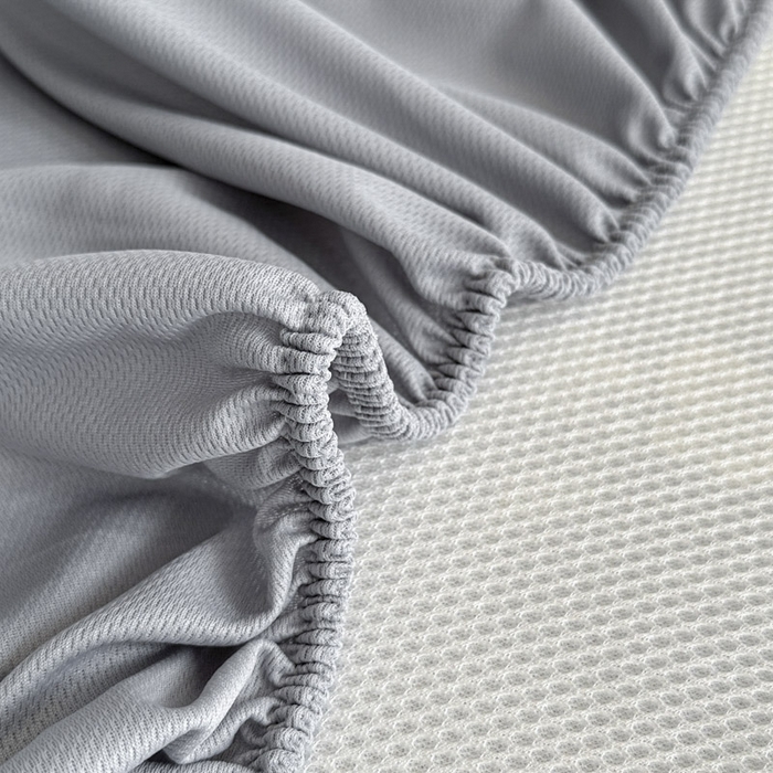 91家纺网 家纺一手货源 找家纺 可恩欣 2026新款冰丝提花软床笠单品床笠床笠单件 阑珊-灰