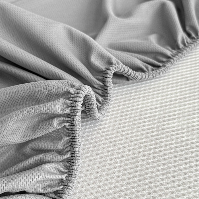 91家纺网 家纺一手货源 找家纺 可恩欣 2026新款冰丝提花软床笠单品床笠床笠单件 轻叶-粉