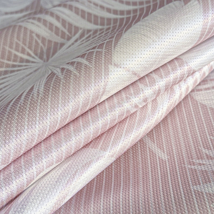 91家纺网 家纺一手货源 找家纺 可恩欣 2026新款冰丝提花软床笠单品床笠床笠单件 轻叶-粉