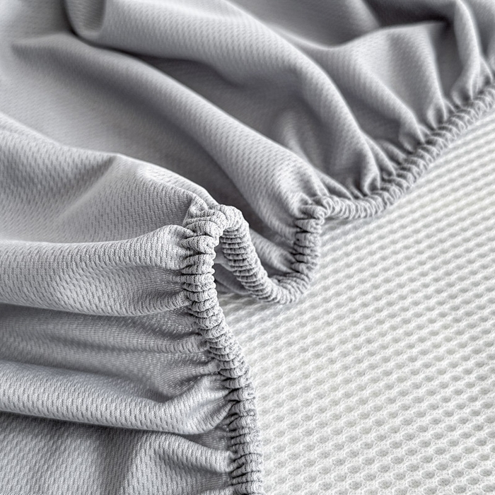 91家纺网 家纺一手货源 找家纺 可恩欣 2026新款冰丝提花软床笠单品床笠床笠单件 轻叶-灰