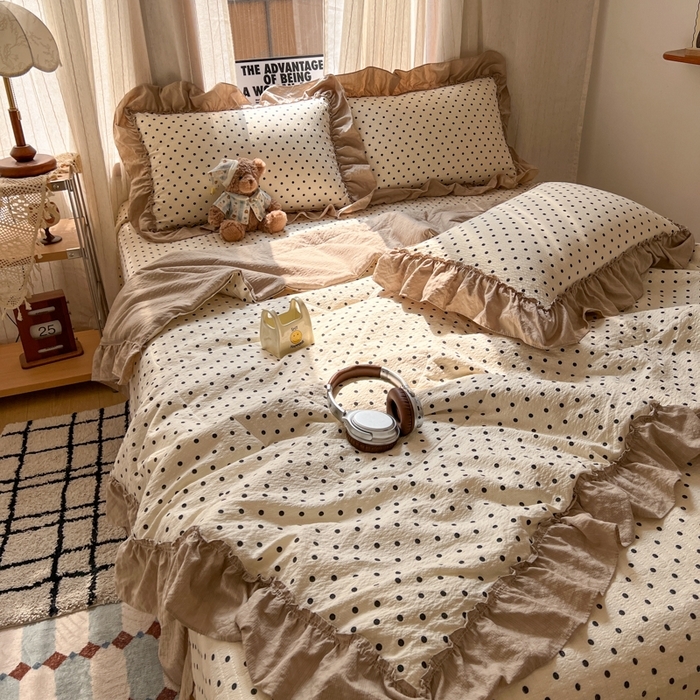 91家纺网 家纺一手货源 找家纺 （总）欧尚 2026新款床盖款花边夏被四件套