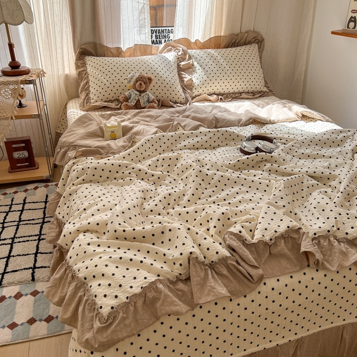 91家纺网 家纺一手货源 找家纺 （总）欧尚 2026新款床盖款花边夏被四件套