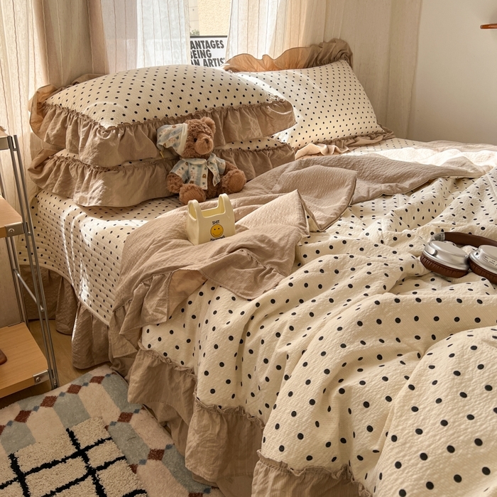 91家纺网 家纺一手货源 找家纺 （总）欧尚 2026新款床盖款花边夏被四件套