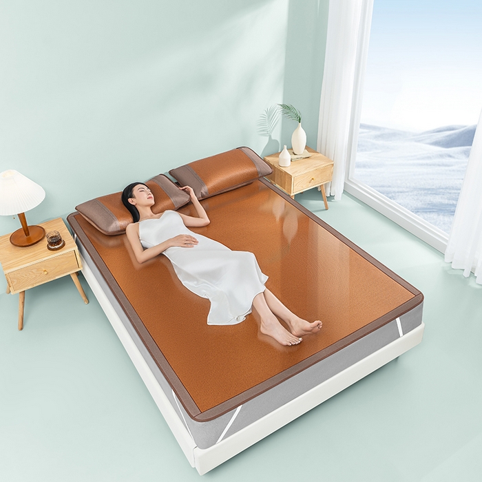 91家纺网 家纺一手货源 找家纺 （总）可恩欣 2026新款双面植物藤席凉席席子