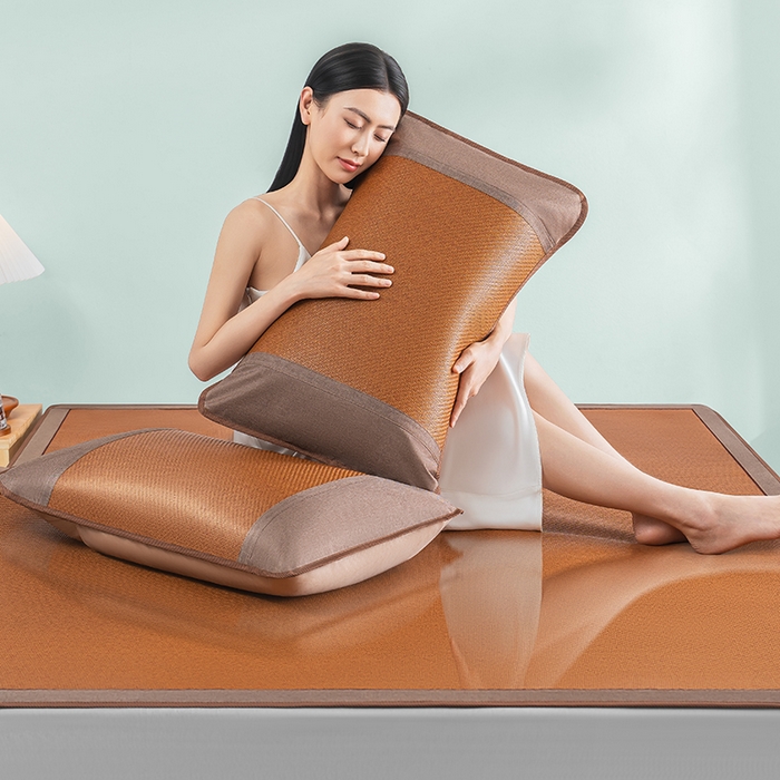 91家纺网 家纺一手货源 找家纺 （总）可恩欣 2026新款双面植物藤席凉席席子