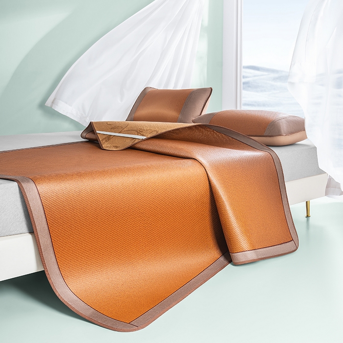 91家纺网 家纺一手货源 找家纺 （总）可恩欣 2026新款双面植物藤席凉席席子