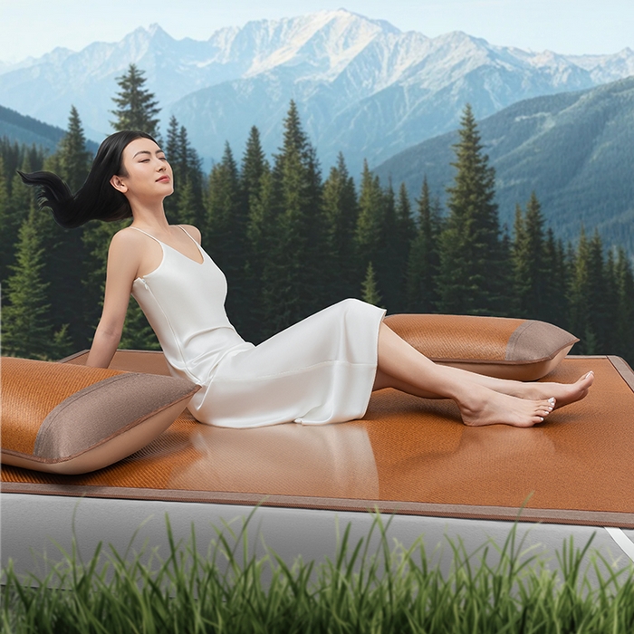 91家纺网 家纺一手货源 找家纺 （总）可恩欣 2026新款双面植物藤席凉席席子