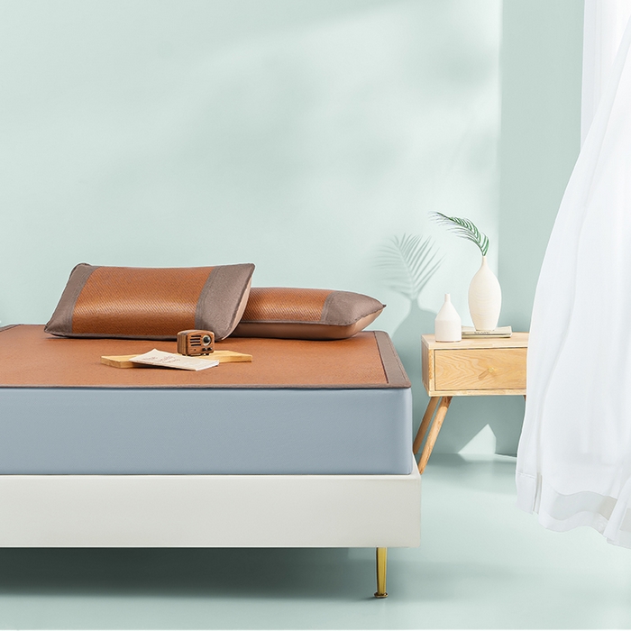 91家纺网 家纺一手货源 找家纺 可恩欣 2026新款双面植物藤席凉席席子 天然棕-床笠款