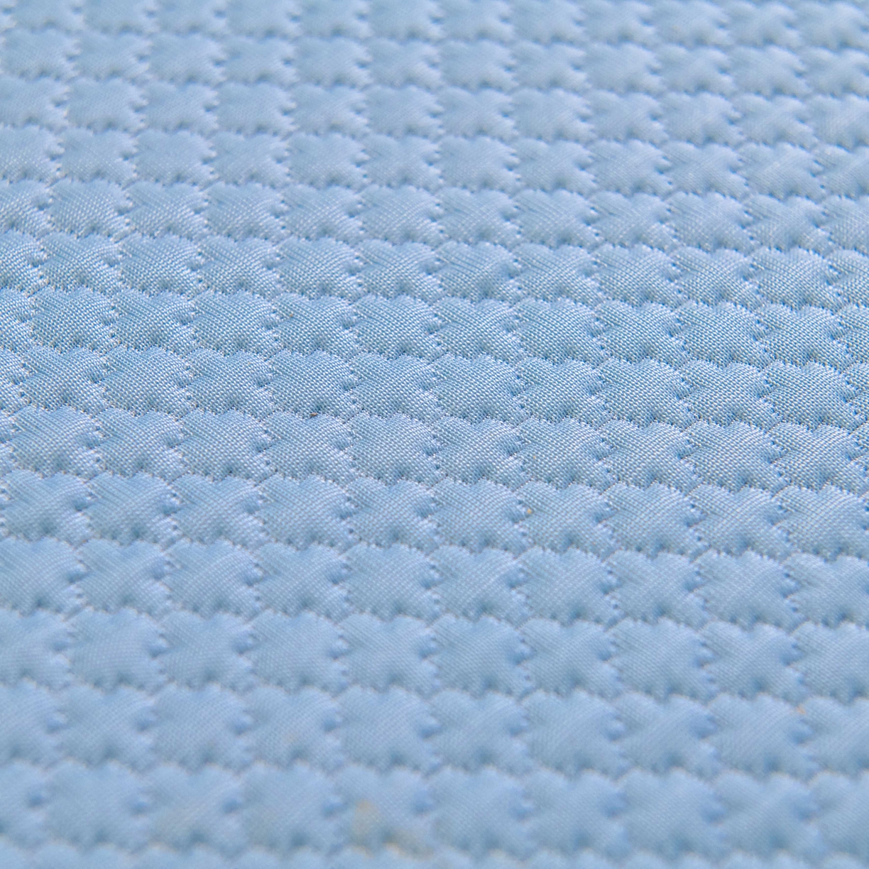 91家纺网 家纺一手货源 找家纺 梵克保罗 2026春夏新款凉感豆豆席极简织带平席款凉席极简贴边款 极简蓝