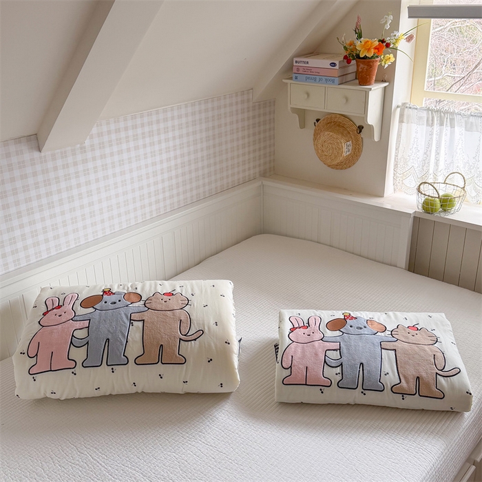 91家纺网 家纺一手货源 找家纺 暖生活 2026新款工艺款全棉水洗棉床盖单品床盖床盖单件 三伙伴