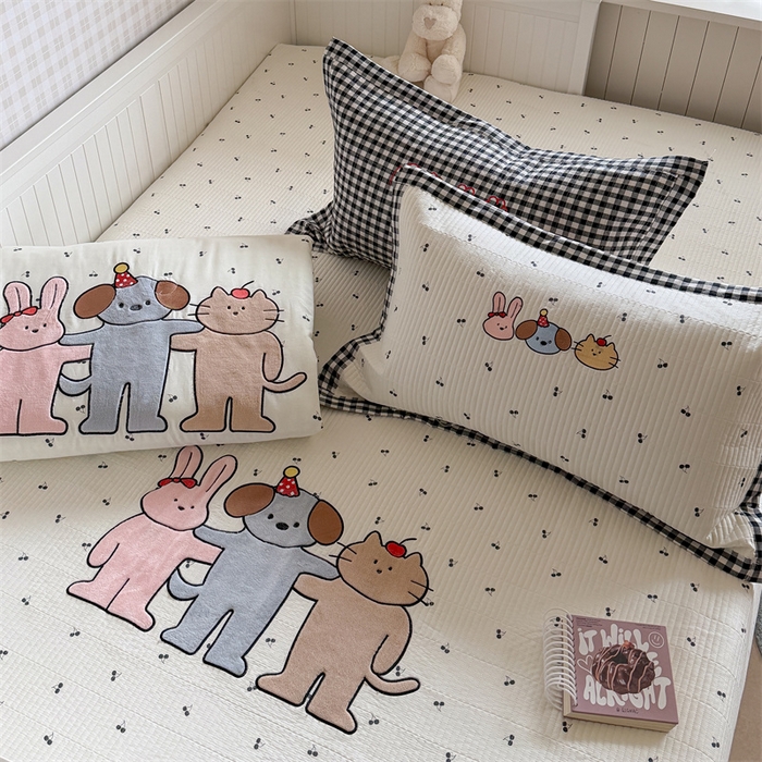 91家纺网 家纺一手货源 找家纺 暖生活 2026新款工艺款全棉水洗棉床盖单品床盖床盖单件 三伙伴