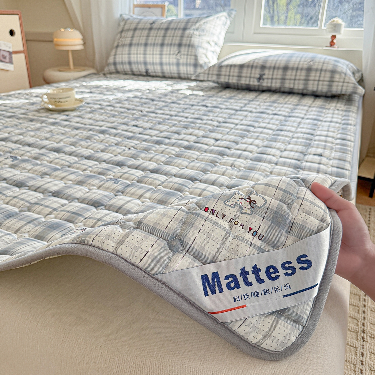 91家纺网 家纺一手货源 找家纺 （总）丽诺床垫 2026新款全棉抑菌防滑床褥床垫活力小柴