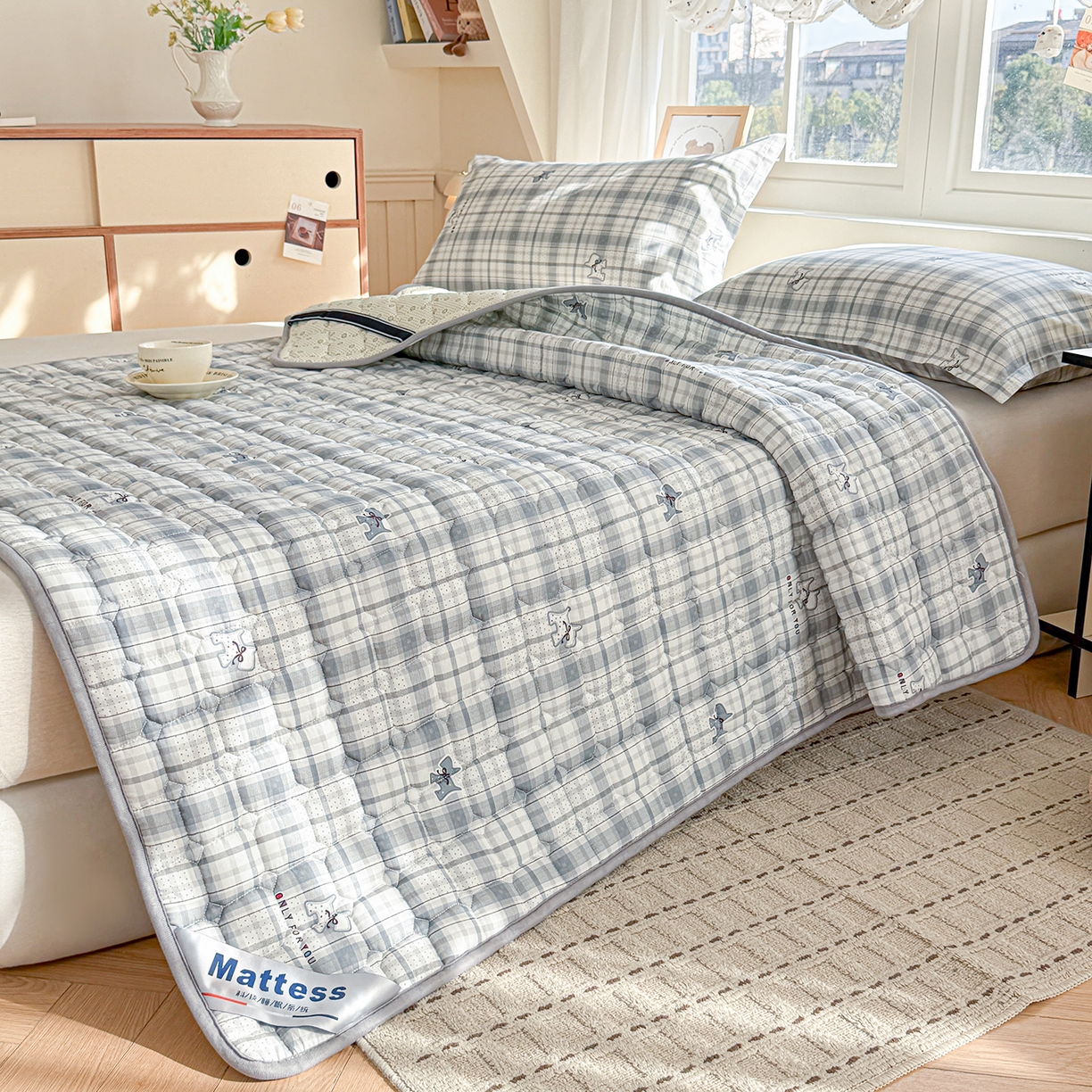 91家纺网 家纺一手货源 找家纺 （总）丽诺床垫 2026新款全棉抑菌防滑床褥床垫活力小柴