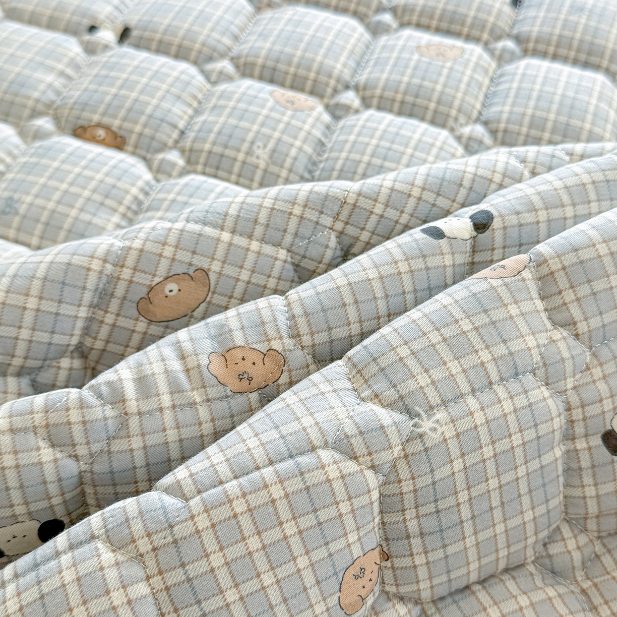 91家纺网 家纺一手货源 找家纺 （总）丽诺床垫 2026新款全棉抑菌防滑床褥床垫洋气柯基崽