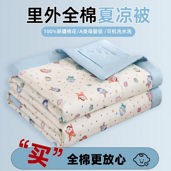 91家纺网 家纺一手货源 找家纺 （总）米萝家居 2026新款里外全棉夏被纯棉棉棉花夏凉被空调被 被子被芯【风格二】