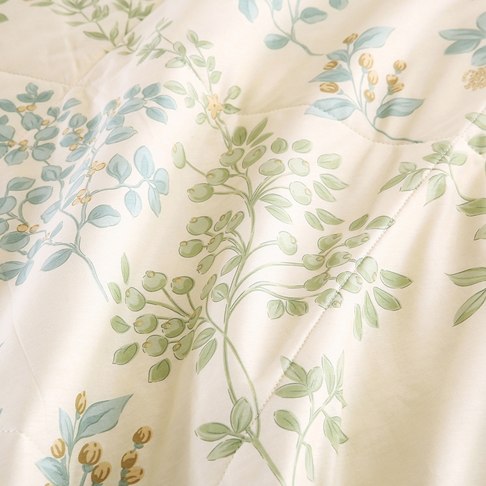 91家纺网 家纺一手货源 找家纺 米萝家居 2026新款里外全棉夏被纯棉棉棉花夏凉被空调被 被子被芯【风格二】 仙草