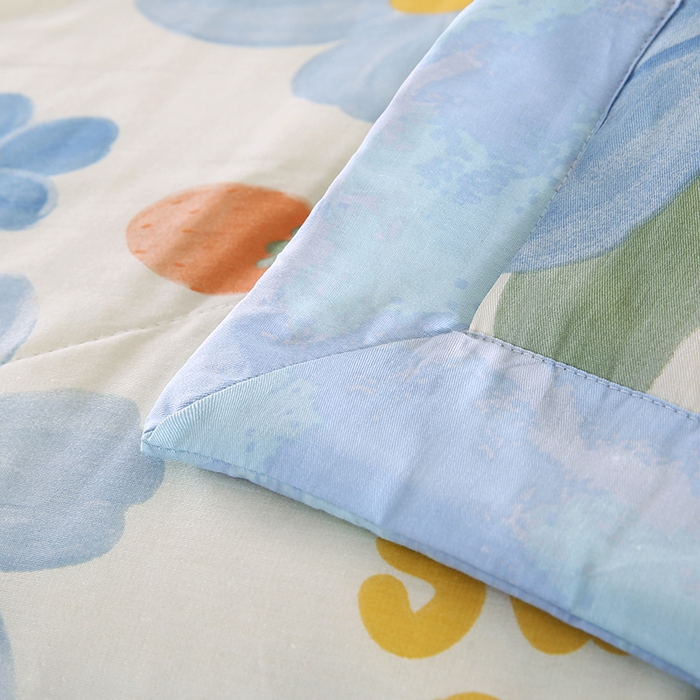 91家纺网 家纺一手货源 找家纺 米萝家居 2026新款里外全棉夏被纯棉棉棉花夏凉被空调被 被子被芯【风格二】 蓝色花海