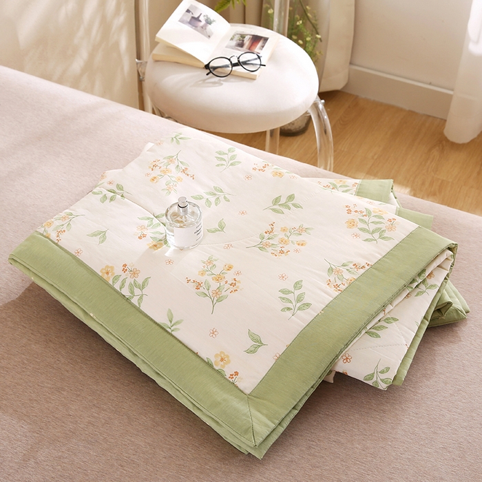 91家纺网 家纺一手货源 找家纺 米萝家居 2026新款里外全棉夏被纯棉棉棉花夏凉被空调被 被子被芯【风格二】 花样年华