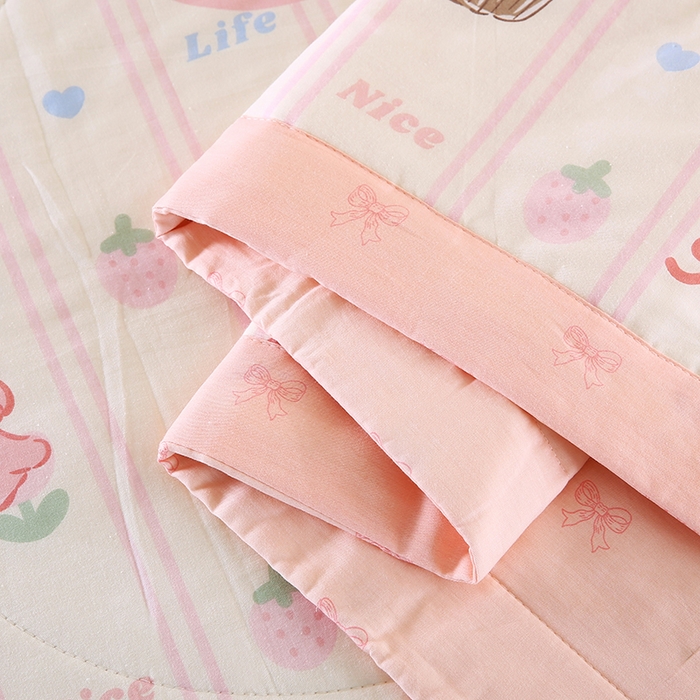 91家纺网 家纺一手货源 找家纺 米萝家居 2026新款里外全棉夏被纯棉棉棉花夏凉被空调被 被子被芯【风格二】 邻家女孩