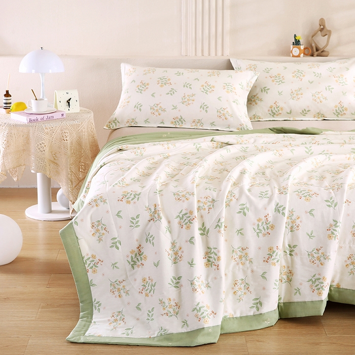 91家纺网 家纺一手货源 找家纺 米萝家居 2026新款里外全棉夏被纯棉棉棉花夏凉被空调被 被子被芯【风格二】 花样年华