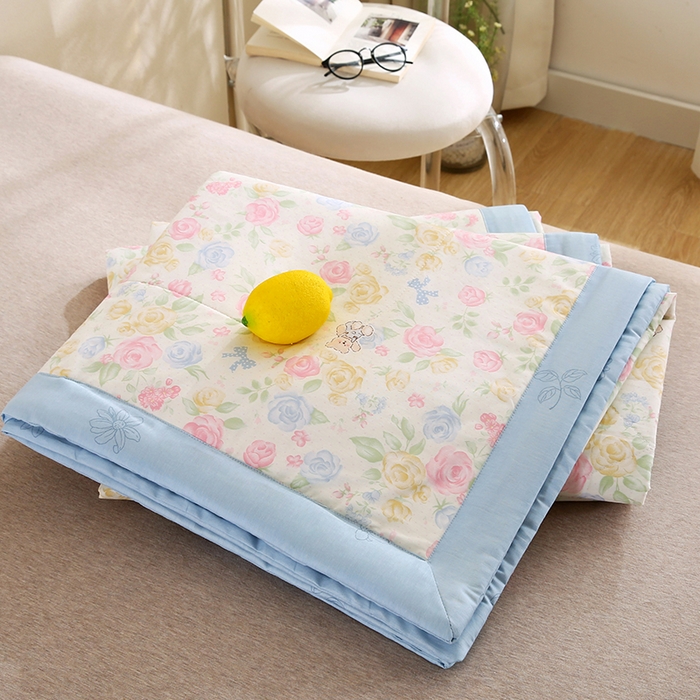 91家纺网 家纺一手货源 找家纺 米萝家居 2026新款里外全棉夏被纯棉棉棉花夏凉被空调被 被子被芯【风格二】 小清欢