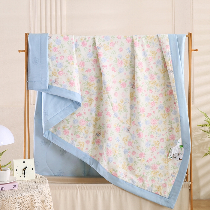 91家纺网 家纺一手货源 找家纺 米萝家居 2026新款里外全棉夏被纯棉棉棉花夏凉被空调被 被子被芯【风格二】 小清欢