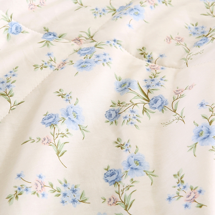 91家纺网 家纺一手货源 找家纺 米萝家居 2026新款里外全棉夏被纯棉棉棉花夏凉被空调被 被子被芯【风格二】 花叶影