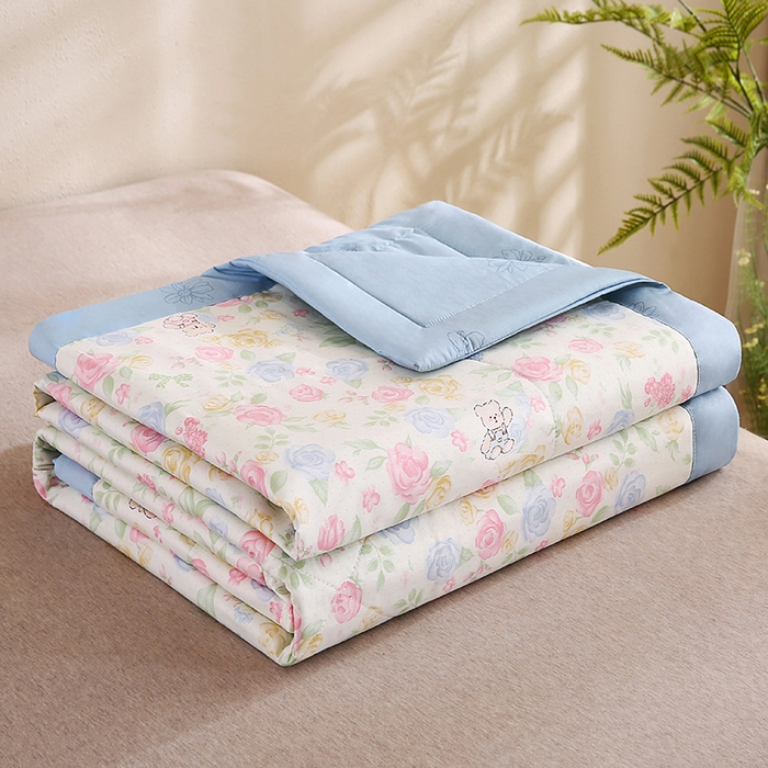 91家纺网 家纺一手货源 找家纺 米萝家居 2026新款里外全棉夏被纯棉棉棉花夏凉被空调被 被子被芯【风格二】 小清欢