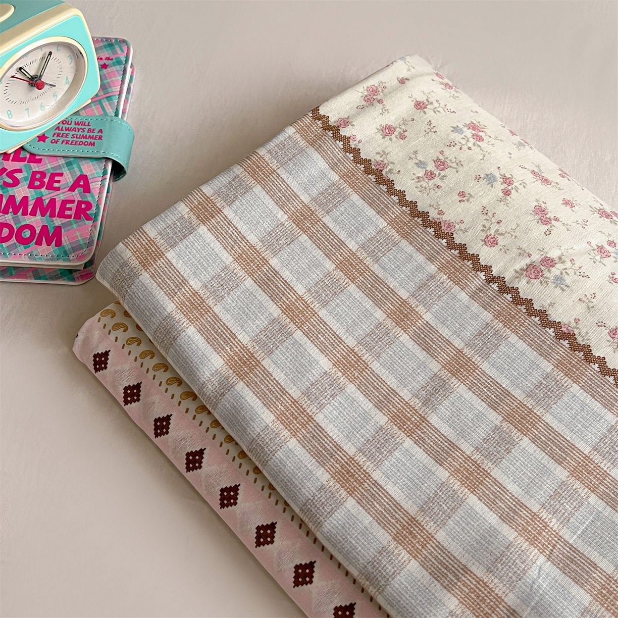 91家纺网 家纺一手货源 找家纺 名兮家居 2026新款全棉纯棉A类卡通时尚风双层纱床笠单品床笠床笠单件 双层纱-木马集