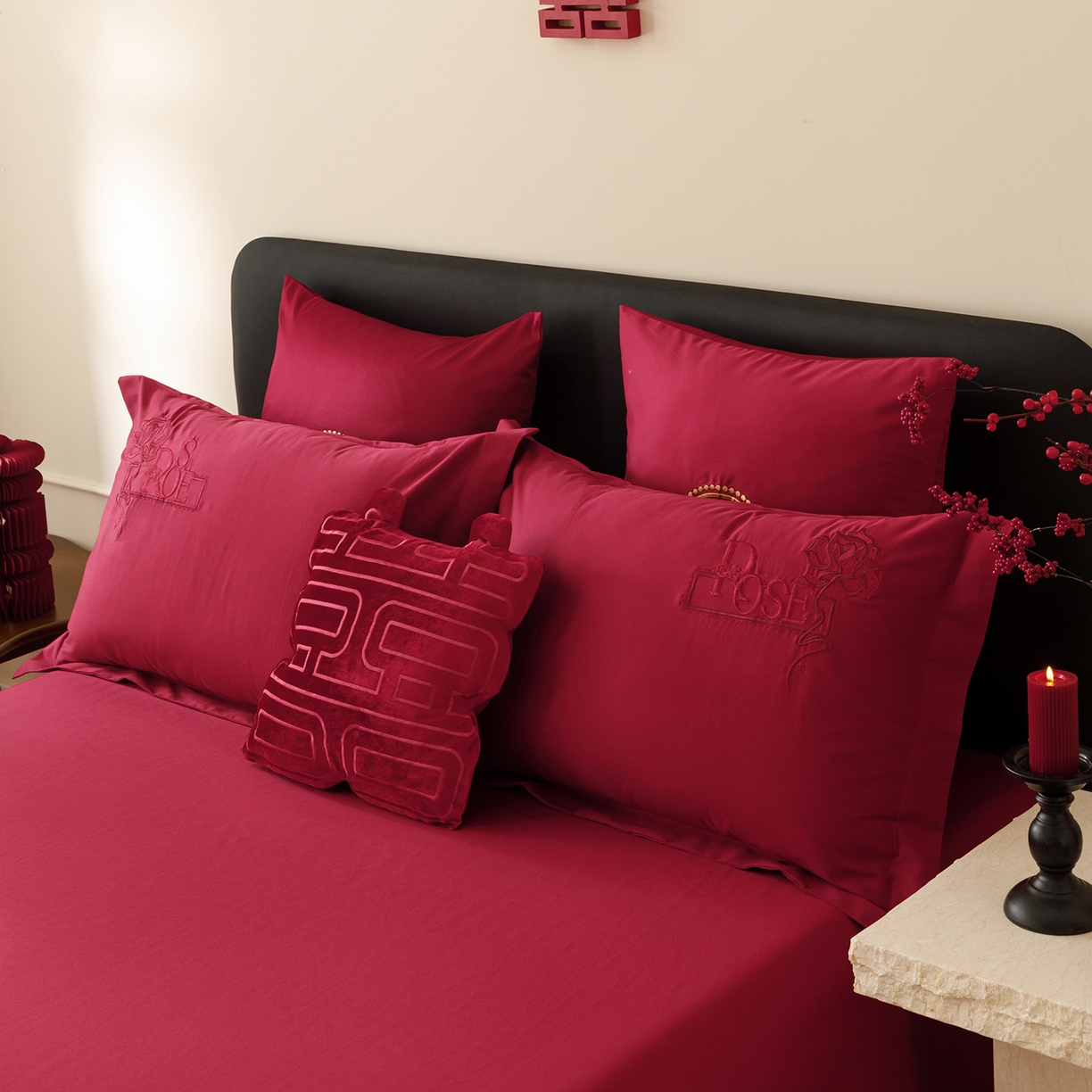 91家纺网 家纺一手货源 找家纺 （总）甜咪咪婚庆 2026新款婚庆公主风小红书爆款50s双股100支长绒棉全棉四件套多件套床单床盖