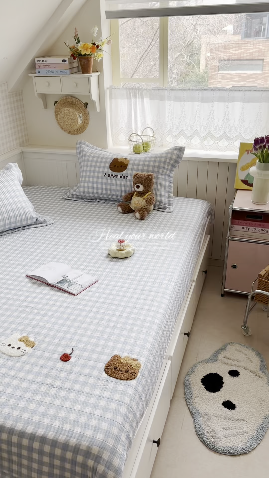 91家纺网 家纺一手货源 找家纺 暖生活 2026新款工艺款全棉水洗棉床盖单品床盖床盖单件 甜品猫咪