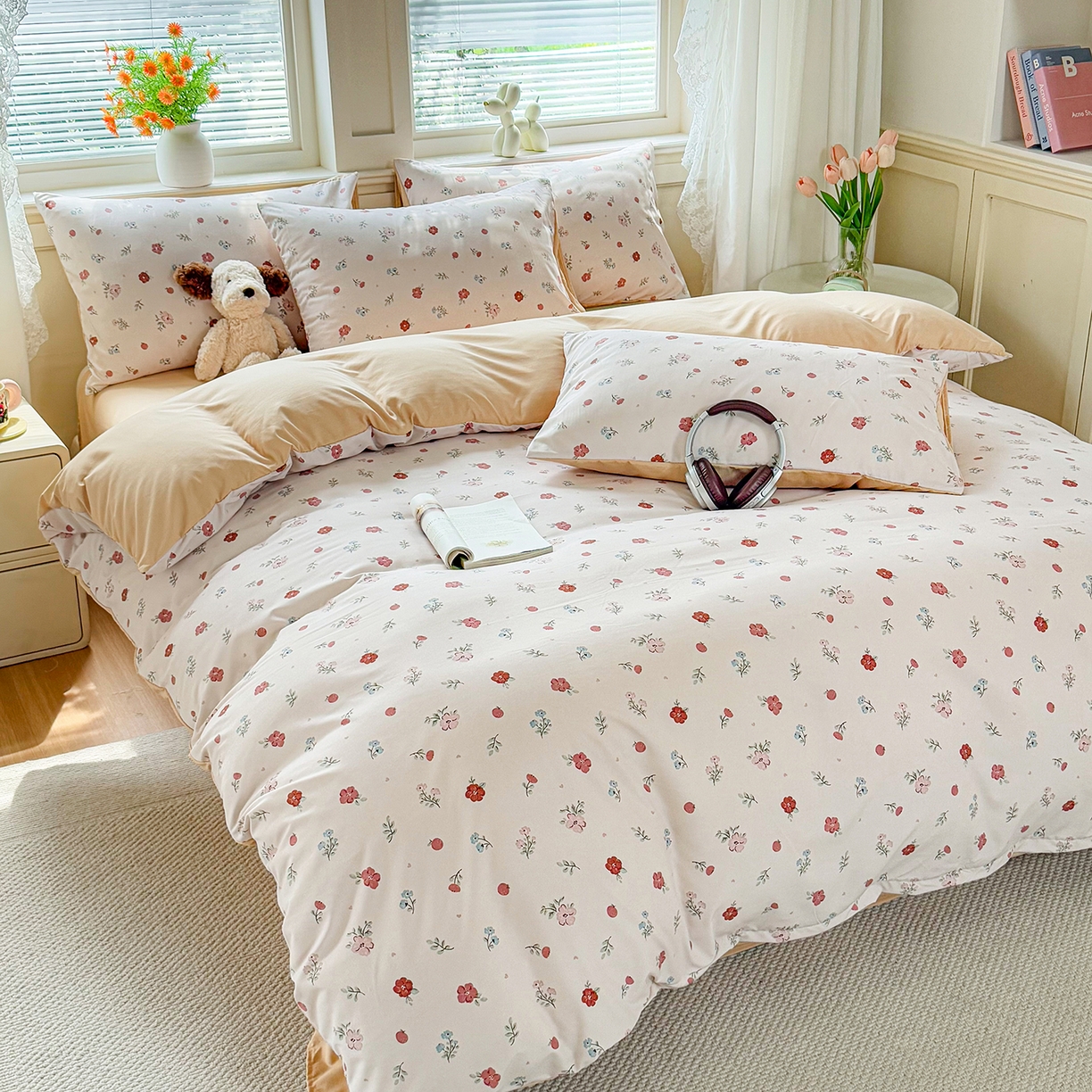 91家纺网 家纺一手货源 找家纺 （总）铭浩家纺 2026春夏新款A类古法水洗云朵四件套