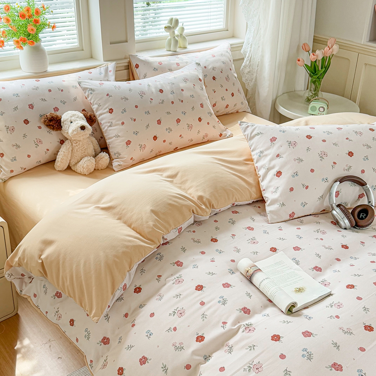 91家纺网 家纺一手货源 找家纺 （总）铭浩家纺 2026春夏新款A类古法水洗云朵四件套