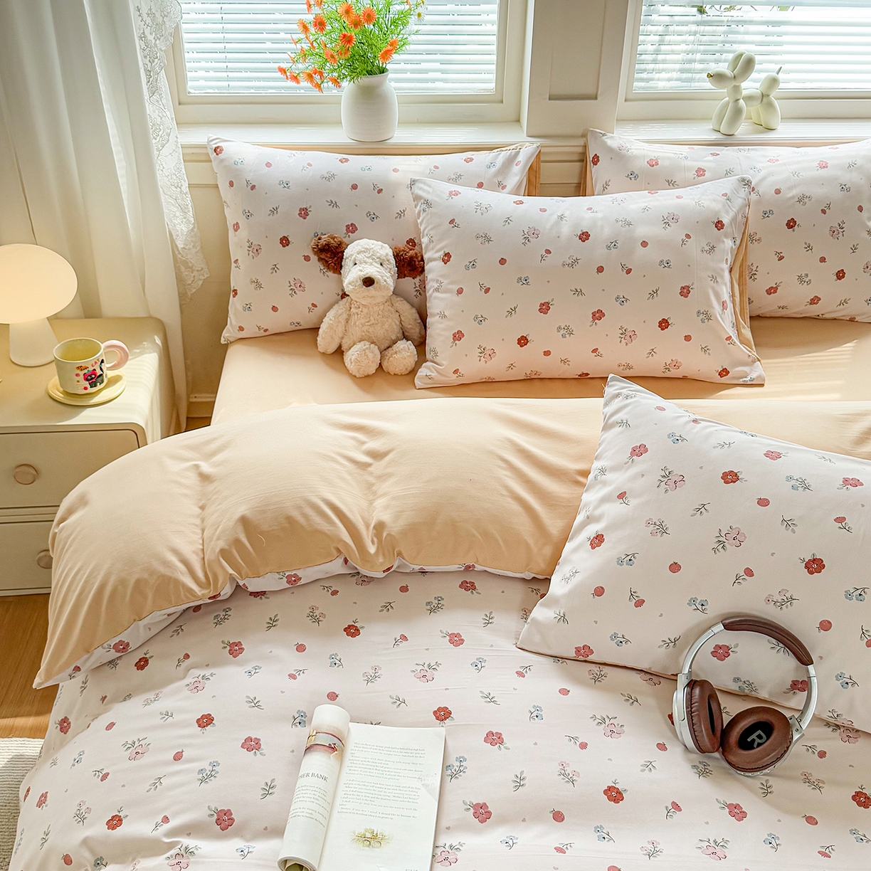 91家纺网 家纺一手货源 找家纺 （总）铭浩家纺 2026春夏新款A类古法水洗云朵四件套