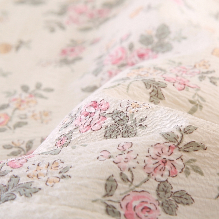 91家纺网 家纺一手货源 找家纺 米萝家居 2026新款100%棉花夏被四件套双层纱夏凉被空调被 被子被芯直播【风格二】 花团小熊