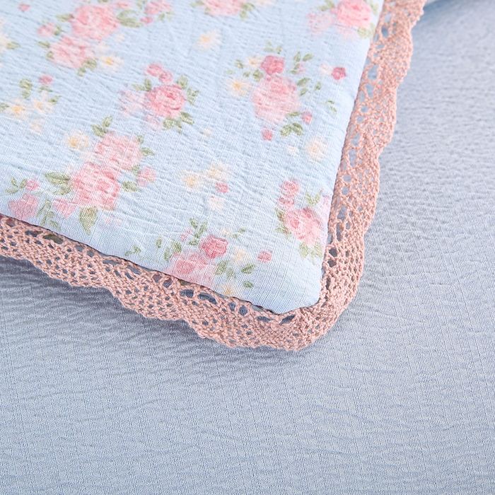 91家纺网 家纺一手货源 找家纺 米萝家居 2026新款100%棉花夏被四件套双层纱夏凉被空调被 被子被芯直播【风格二】 锦上添花