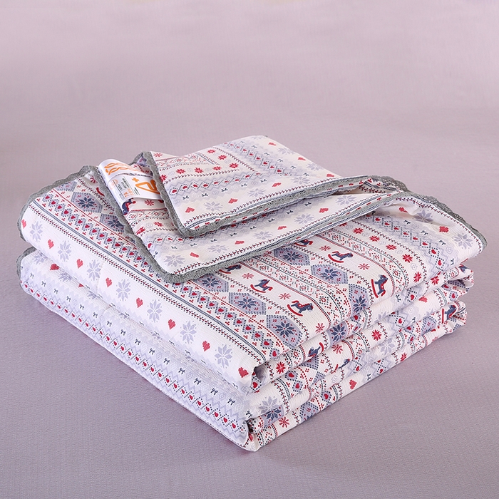 91家纺网 家纺一手货源 找家纺 米萝家居 2026新款100%棉花夏被四件套双层纱夏凉被空调被 被子被芯直播【风格二】 马上有福