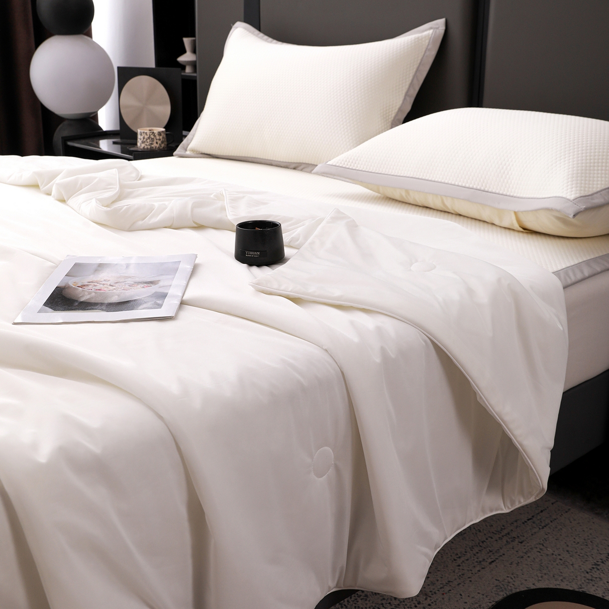 （总）富馨莱 2026新款PE乙纶高克重豆豆凉席凉感丝夏被四件套