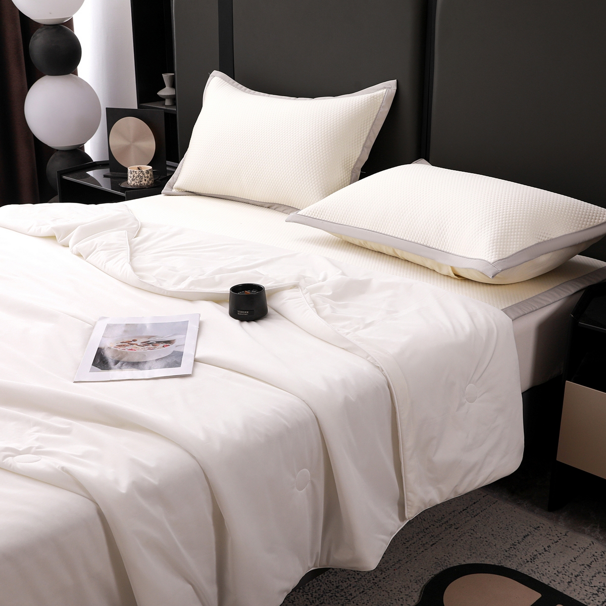 91家纺网 家纺一手货源 找家纺 （总）富馨莱 2026新款PE乙纶高克重豆豆凉席凉感丝夏被四件套